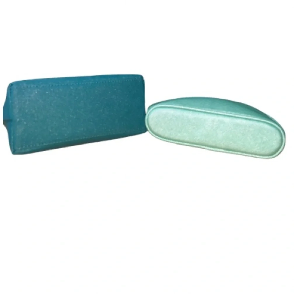 La Mer Teal and Mint Cosmetic Pouches